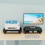 Zimilar Monitor Stand Riser with Drawer, Monitor Riser with Side Storage Pockets for Desk, Metal Monitor Stand for Laptop, PC Screen, Computer, Printer, iMac, Home Office Stand - Image 5